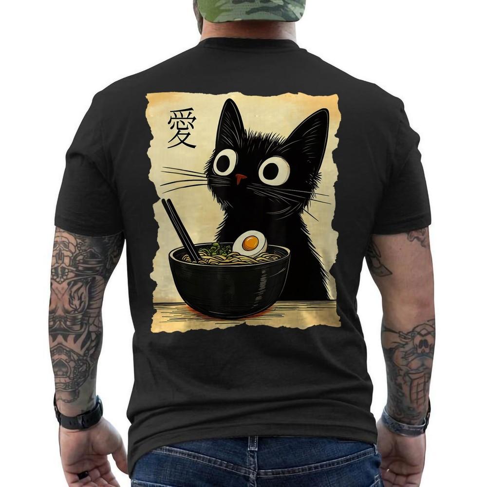 Funny Cat Ramen Graphic Tee Japanese Kawaii Anime Cat ON BACK T-Shirt S
Funny Cat Ramen Graphic Tee Japanese Kawaii Anime Cat ON BACK T-Shirt S