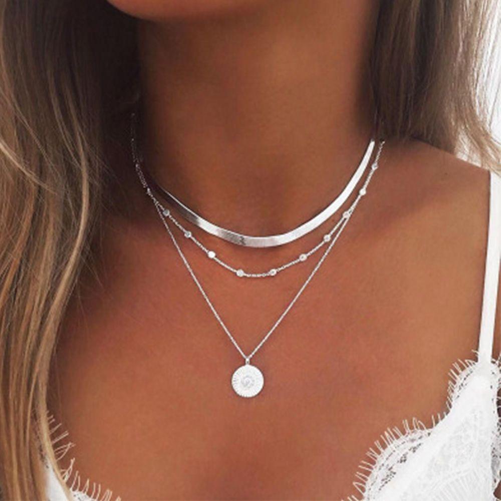 Fashion New Multi-layer Gold/Silver Lotus Metal Chain Collar Jewelry Choker Chain Necklace
Fashion New Multi-layer Gold/Silver Lotus Metal Chain Collar Jewelry Choker Chain Necklace