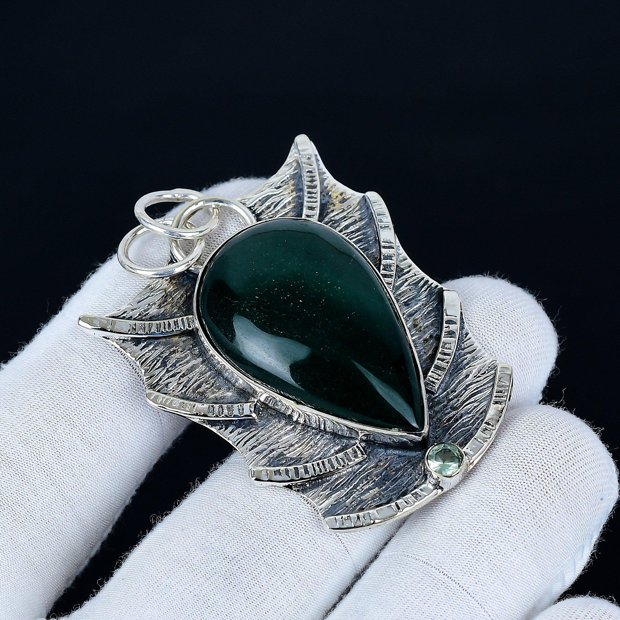 Green Aventurine Pendant, 925 Sterling Silver Handmade Jewelry, Aventurine Silver Pendant, Party Wear Jewelry For Women s, Pendant Gift For Mother 6.5 Cm зелений
Green Aventurine Pendant, 925 Sterling Silver Handmade Jewelry, Aventurine Silver Pendant, Party Wear Jewelry For Women s, Pendant Gift For Mother 6.5 Cm зелений