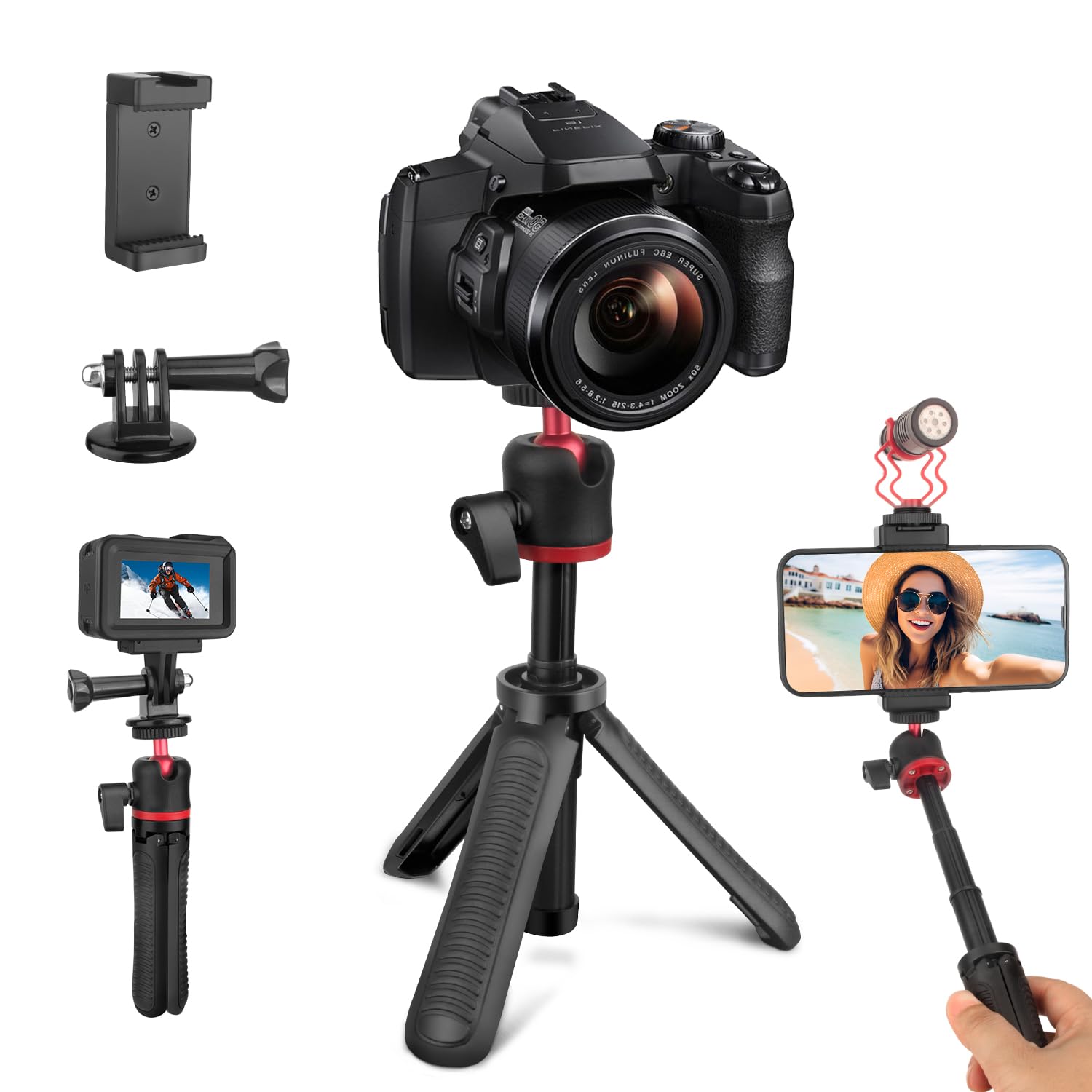 Штатив для смартфона Hemmotop, селфи-палка, компактная подставка для смартфона, 3 уровня, выдвижной мини-штатив, вращение на 360 градусов, горизонтальный и вертикальный
Штатив для смартфона Hemmotop, селфи-палка, компактная подставка для смартфона, 3 уровня, выдвижной мини-штатив, вращение на 360 градусов, горизонтальный и вертикальный