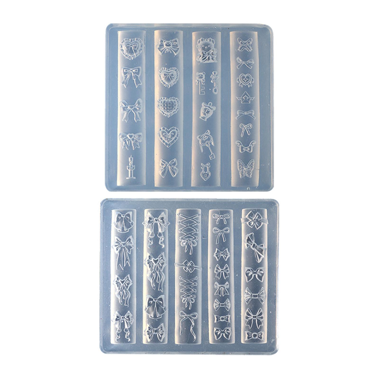 2Pieces 3D Nail Art Molds Bowknot Theme Nail Art Template Moulds Silicone Texture for Beauticians and Nail Art Learners 1
2Pieces 3D Nail Art Molds Bowknot Theme Nail Art Template Moulds Silicone Texture for Beauticians and Nail Art Learners 1