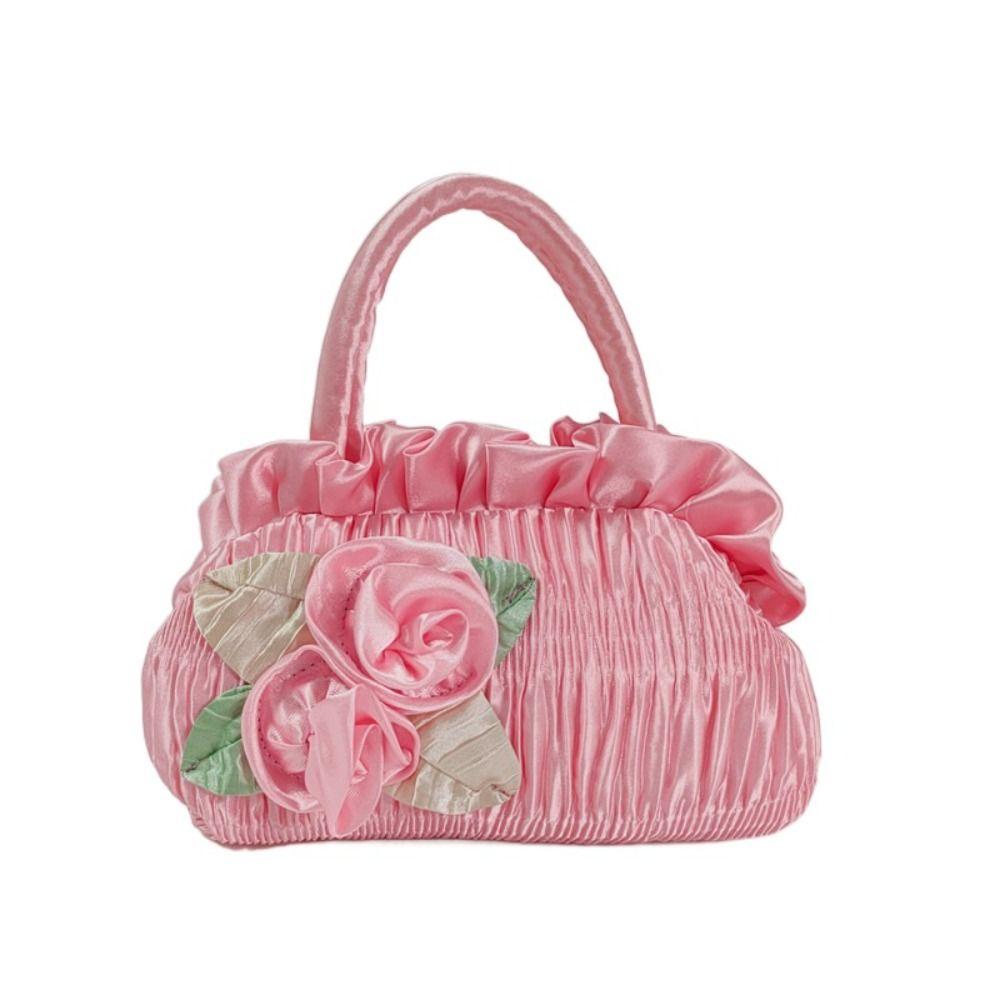 Leaf Hanfu Rose Flower Handbag Satin Silk Bubble Zipper Flower Tote Bag Cosmetic Makeup Bag Mommy Bag Ethnic Style Wrist Bag
Leaf Hanfu Rose Flower Handbag Satin Silk Bubble Zipper Flower Tote Bag Cosmetic Makeup Bag Mommy Bag Ethnic Style Wrist Bag