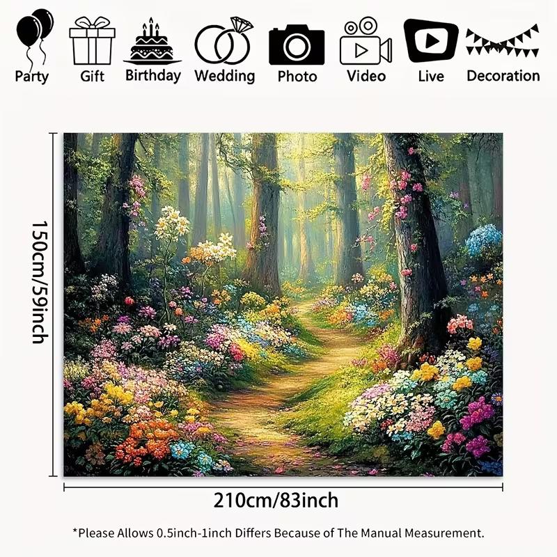 2D Enchanted Forest Backdrop Magical Flower Path Photography Background Party Decoration 47.2x31.5inch/120*80cm
2D Enchanted Forest Backdrop Magical Flower Path Photography Background Party Decoration 47.2x31.5inch/120*80cm