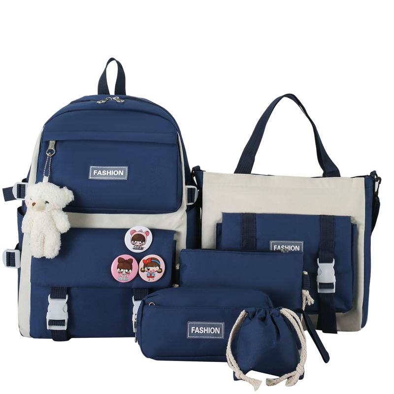 Студенческий школьный женский рюкзак большой вместимости темно-синий
Студенческий школьный женский рюкзак большой вместимости темно-синий