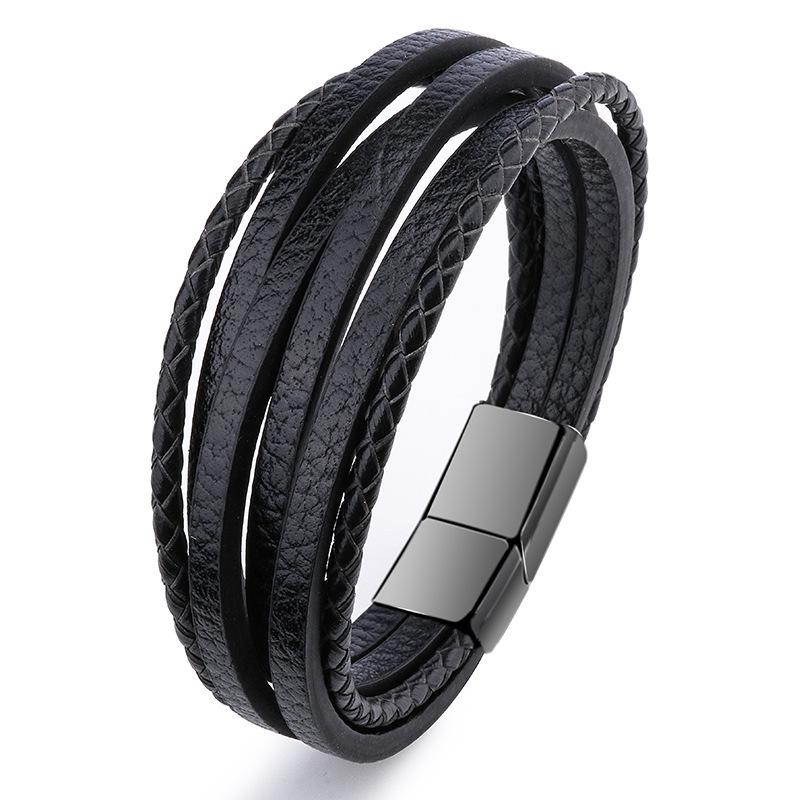 Men s Retro Multi-Layer Bracelet with Magnetic Clasp - European and American Fashion
Men s Retro Multi-Layer Bracelet with Magnetic Clasp - European and American Fashion