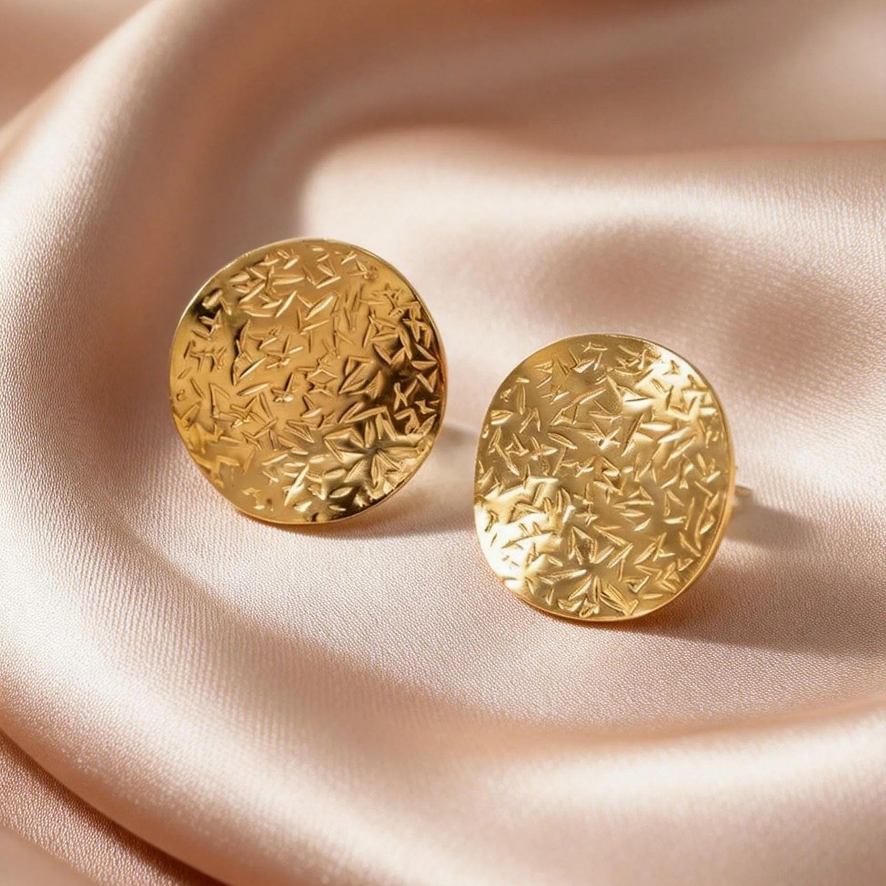 Stainless Steel Textured Geometric Round Stud Earrings, Square Water Wave Pleated Earrings for Women, Unique Exquisite Jewelry
Stainless Steel Textured Geometric Round Stud Earrings, Square Water Wave Pleated Earrings for Women, Unique Exquisite Jewelry