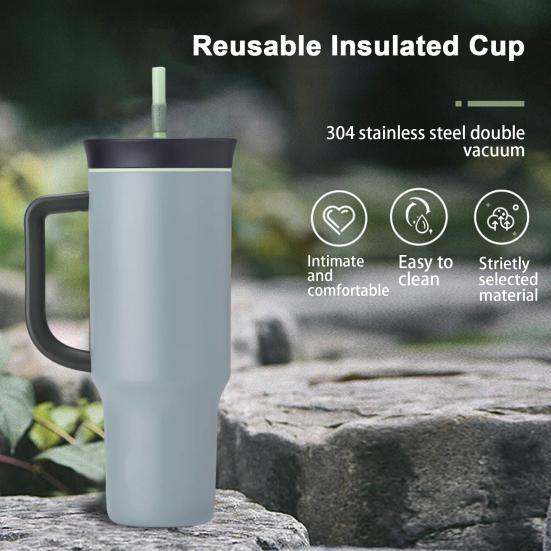 40 Oz Insulated Stainless Steel Cup with Handle Straw Lid Leak Proof Water Bottle Hot Cold
40 Oz Insulated Stainless Steel Cup with Handle Straw Lid Leak Proof Water Bottle Hot Cold