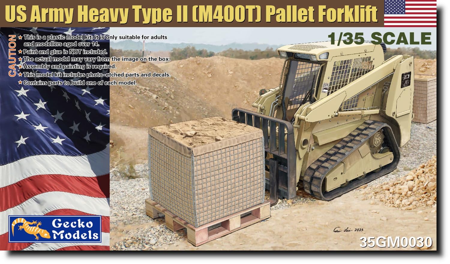 Gekko Model American Type 2 M400T Тяжелый паллетный погрузчик Пластиковая модель GEC35GM0030 1/35
Gekko Model American Type 2 M400T Тяжелый паллетный погрузчик Пластиковая модель GEC35GM0030 1/35