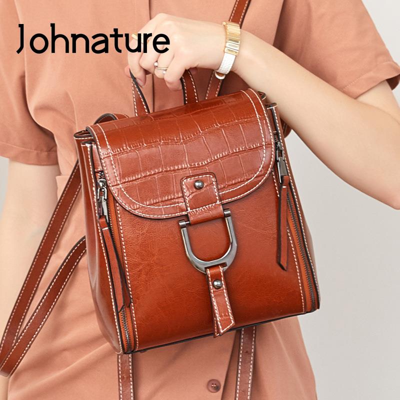 Johnature Женская сумка Корейская мода Масло Воск Корова Кожа Рюкзак Досуг Универсальные дорожные сумки Элегантные рюкзаки
Johnature Женская сумка Корейская мода Масло Воск Корова Кожа Рюкзак Досуг Универсальные дорожные сумки Элегантные рюкзаки
