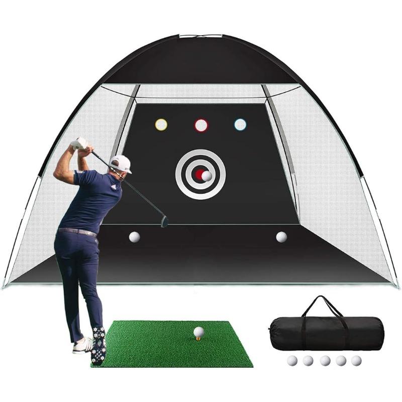 Golf net, one-touch extension design 10x7.5ft golf practice net with golf mat, men s golf accessories with target/mat/ball/tee/bag
Golf net, one-touch extension design 10x7.5ft golf practice net with golf mat, men s golf accessories with target/mat/ball/tee/bag