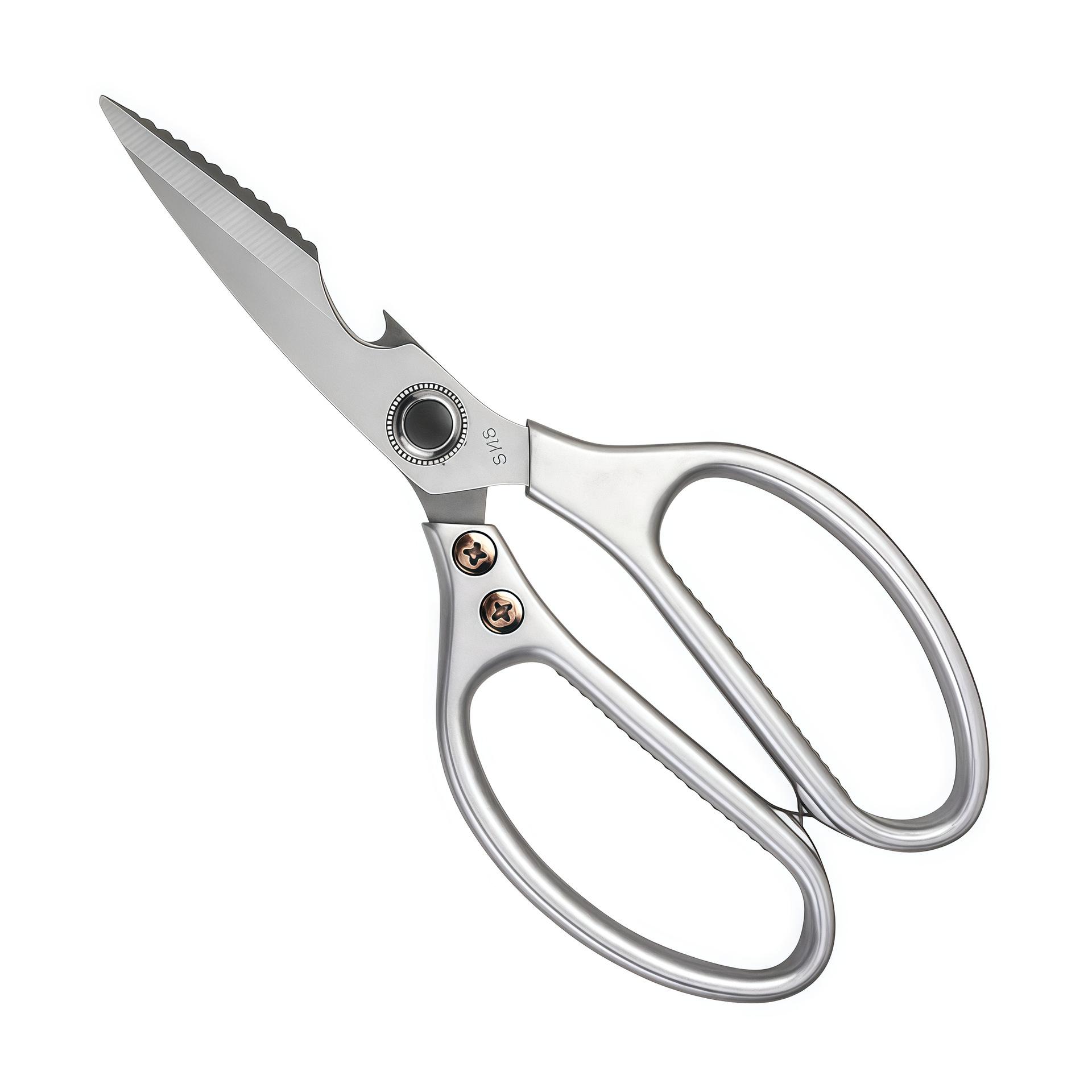 SK5 aluminum alloy handle scissors kitchen household scissors multi-functional stainless steel strong chicken bone barbecue scissors
SK5 aluminum alloy handle scissors kitchen household scissors multi-functional stainless steel strong chicken bone barbecue scissors