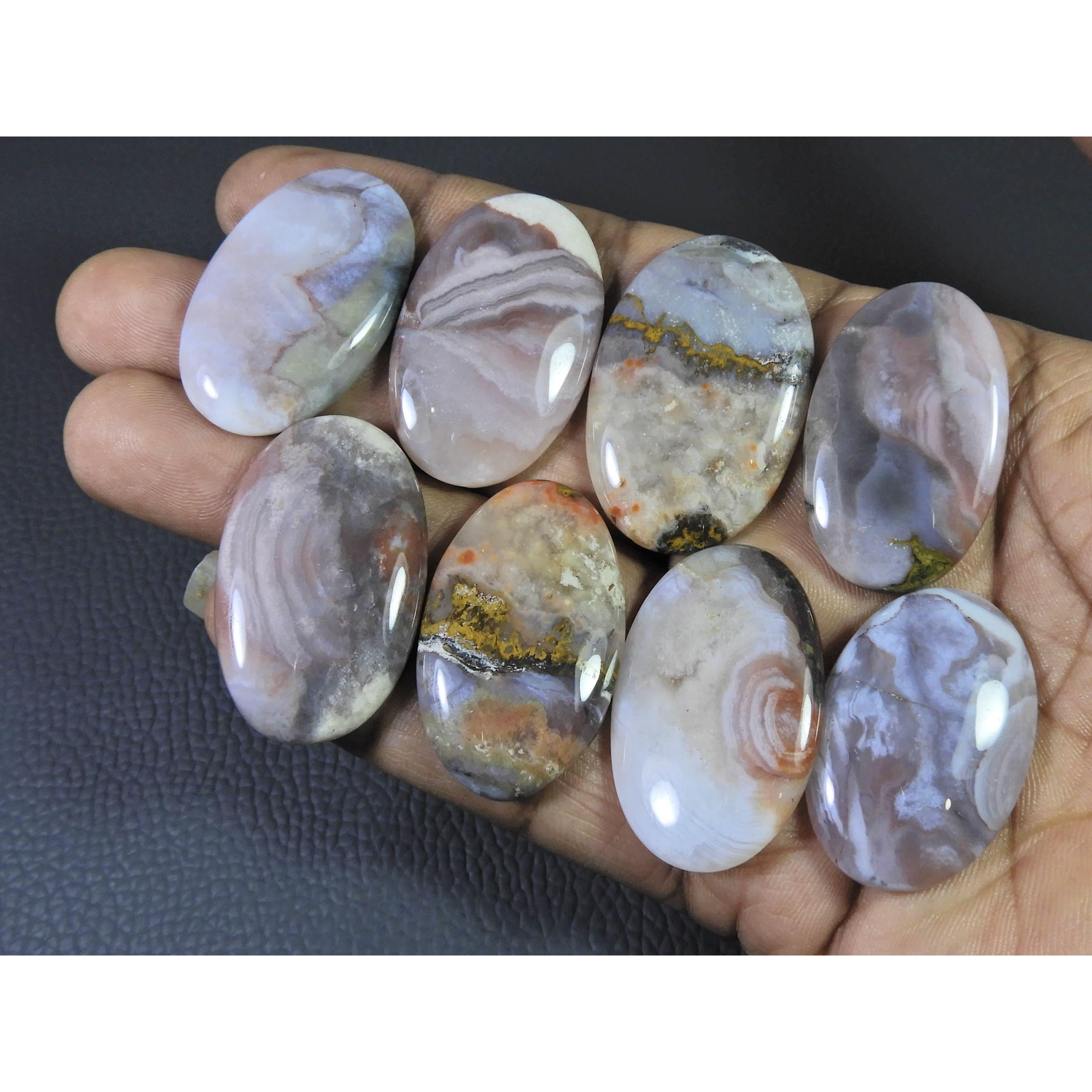 324Cts. Natural Crazy Lace Agate Oval Cabochon Loose Gemstone 08 Pcs Lot C-1550
324Cts. Natural Crazy Lace Agate Oval Cabochon Loose Gemstone 08 Pcs Lot C-1550