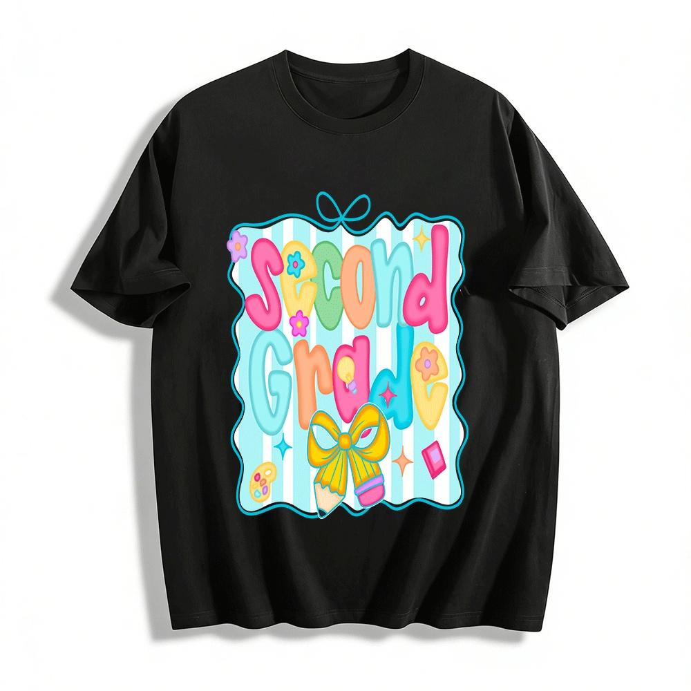 Cute Second Grade Print Kids Tshirt Back To School Campus Top Pure cotton T-shirt XXS
Cute Second Grade Print Kids Tshirt Back To School Campus Top Pure cotton T-shirt XXS
