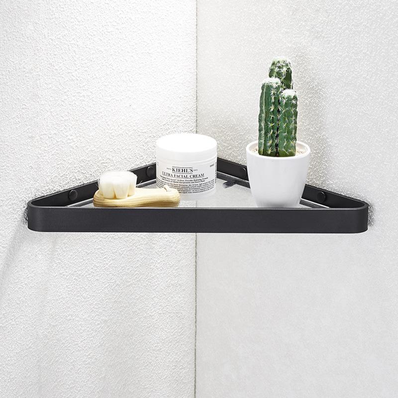 Black Bathroom Shelf Wall-mounted Glass Shower Corner Rack White Aluminum Bathroom Storage Rack Bathroom Accessories Triangular
Black Bathroom Shelf Wall-mounted Glass Shower Corner Rack White Aluminum Bathroom Storage Rack Bathroom Accessories Triangular