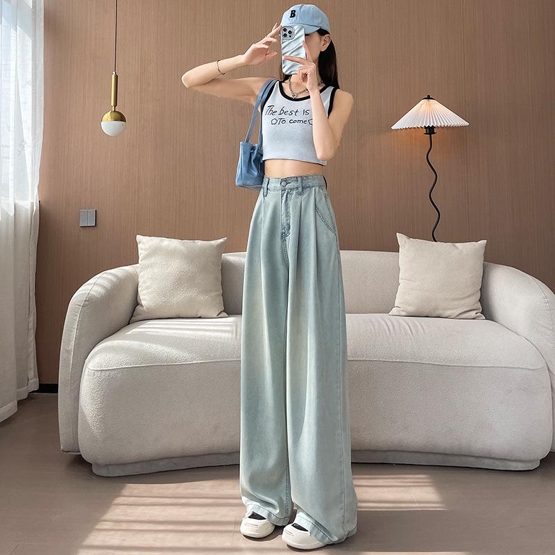 Women s White Tencel Wide-Leg Pants - Spring/Summer Cooling Ice Silk, Floor-Length, Loose Fit L
Women s White Tencel Wide-Leg Pants - Spring/Summer Cooling Ice Silk, Floor-Length, Loose Fit L