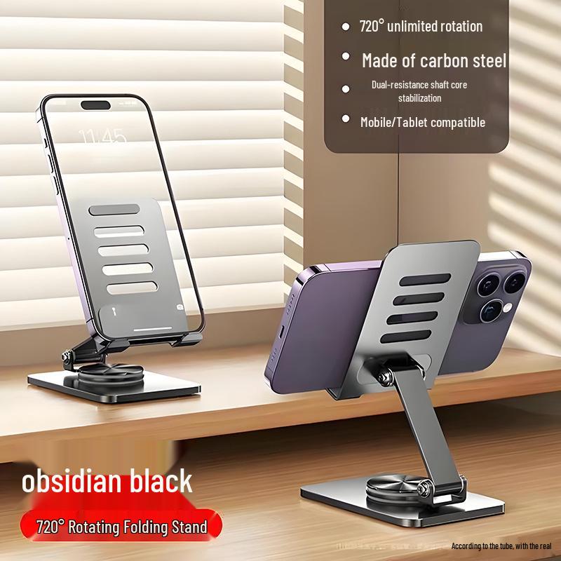 Rotating Folding Desktop Metal Stand for Phones/Tablets - Supports Binge-Watching & Streaming
Rotating Folding Desktop Metal Stand for Phones/Tablets - Supports Binge-Watching & Streaming