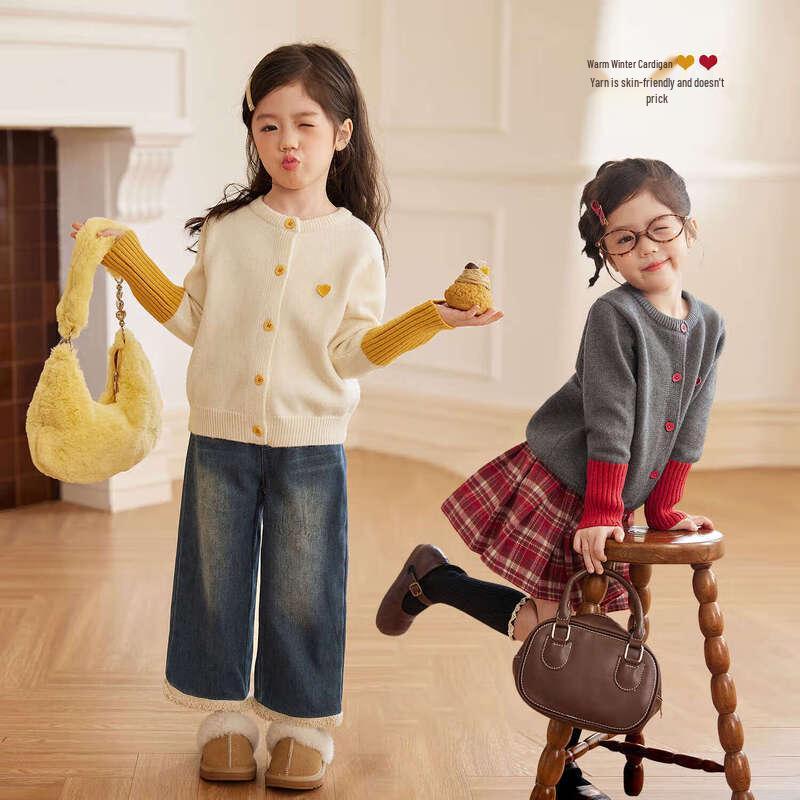 LUSON Little O Baby Girls Color Block Knit Cardigan 120
LUSON Little O Baby Girls Color Block Knit Cardigan 120