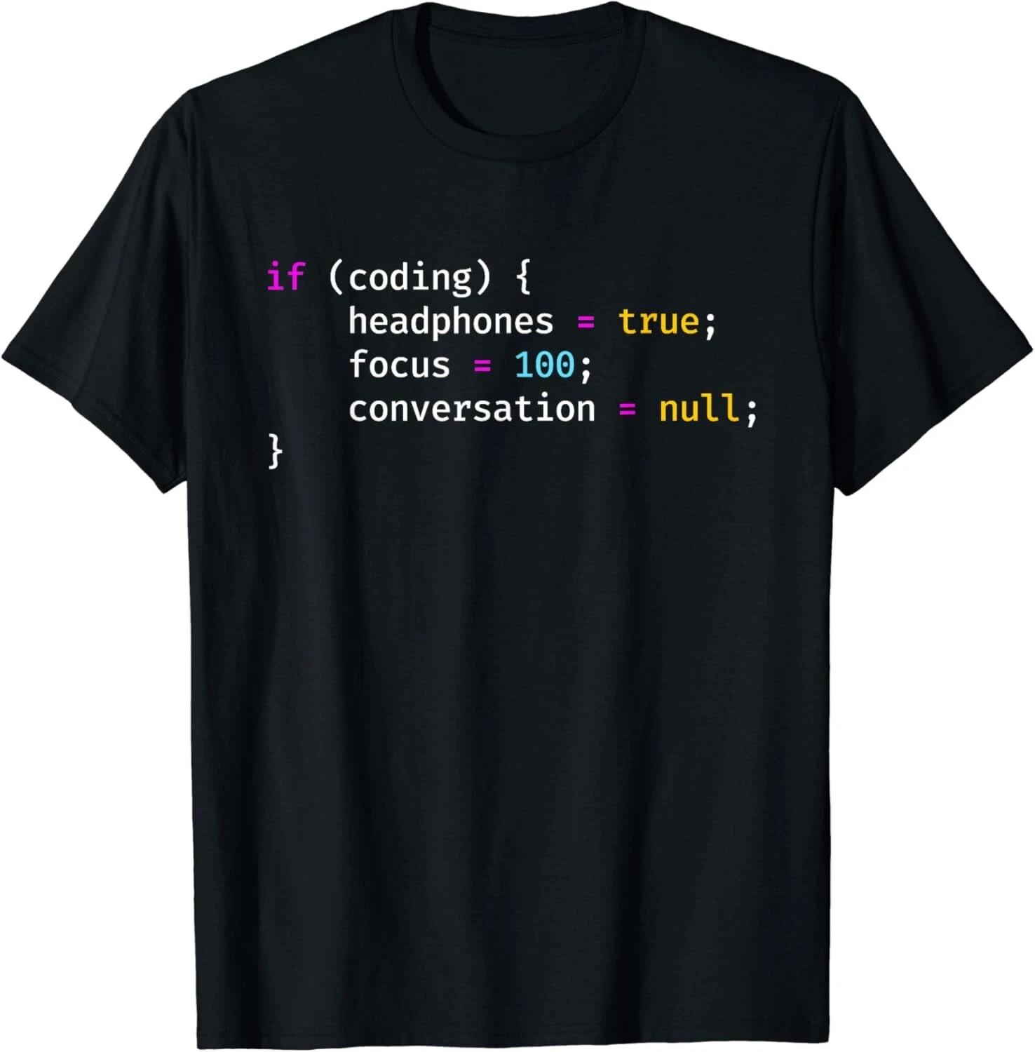 Funny Joke Programming If Coding Headphones Focus Gift Unisex T-Shirt L
Funny Joke Programming If Coding Headphones Focus Gift Unisex T-Shirt L