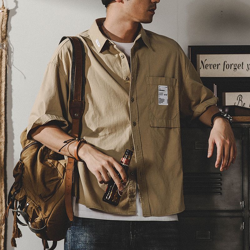 American Casual Work Shirt Men Short-sleeved Summer Trendy Japanese Half-sleeved Cardigan Loose Jacket 5XL зелений
American Casual Work Shirt Men Short-sleeved Summer Trendy Japanese Half-sleeved Cardigan Loose Jacket 5XL зелений