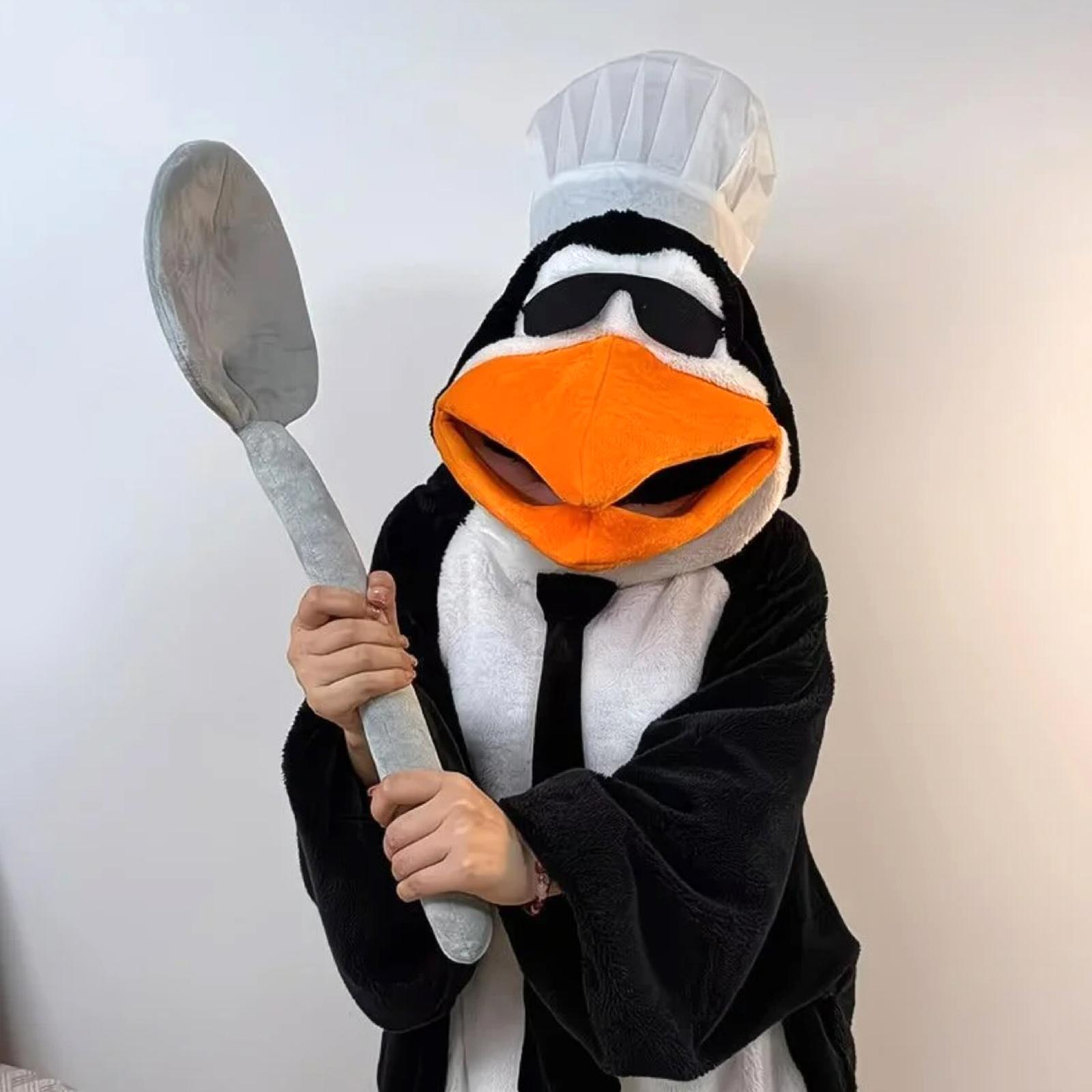Penguin Onesie Costume Plush Fleece Jumpsuit with Chef Hat Spoon and Shoe Covers for Cosplay Party and Home Wear L чёрный
Penguin Onesie Costume Plush Fleece Jumpsuit with Chef Hat Spoon and Shoe Covers for Cosplay Party and Home Wear L чёрный