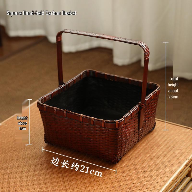 Handmade Woven Bamboo Charcoal Basket for Tea Room or Fireplace Use
Handmade Woven Bamboo Charcoal Basket for Tea Room or Fireplace Use