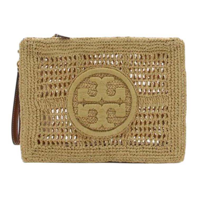Tory Burch Ella Handcrafted Crochet Detachable Wrist Strap Raffia Blend Faux Leather Clutch Women Clutch Natural 155038-254 Basic Set (Bag+Dust Bag)
Tory Burch Ella Handcrafted Crochet Detachable Wrist Strap Raffia Blend Faux Leather Clutch Women Clutch Natural 155038-254 Basic Set (Bag+Dust Bag)