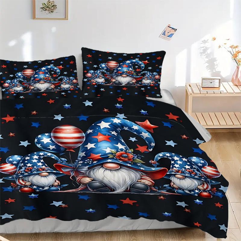 3pc American Flag Patriotic Gnomes Balloons Stars Home Decorative Bedding Set-Universal Three-Piece Suit for Bedroom,Guest Room,Living Room 1278a 135x200cm
3pc American Flag Patriotic Gnomes Balloons Stars Home Decorative Bedding Set-Universal Three-Piece Suit for Bedroom,Guest Room,Living Room 1278a 135x200cm