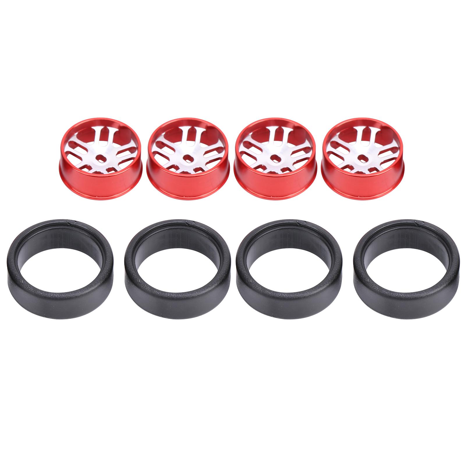 4Pcs 128 RC Car Aluminum Alloy Metal Wheel Hub Plastic Tire Wheels 20x8mm Spare PartsRed
4Pcs 128 RC Car Aluminum Alloy Metal Wheel Hub Plastic Tire Wheels 20x8mm Spare PartsRed