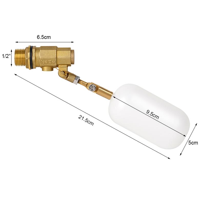 New 1/2 Inch Brass Valve with Plastic Float Water Float Valve with Adjustable Arm Automatic Fill Float Ball Valve for Water Tank
New 1/2 Inch Brass Valve with Plastic Float Water Float Valve with Adjustable Arm Automatic Fill Float Ball Valve for Water Tank
