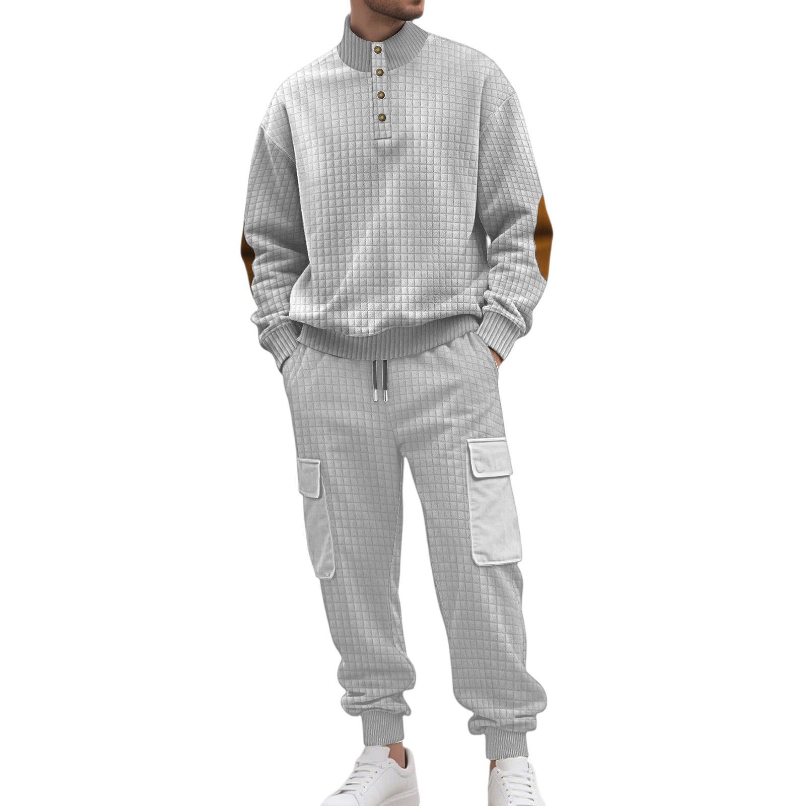 Men Sports Business Leisure Small Square Trousers Buckle Hoodie Set XXL
Men Sports Business Leisure Small Square Trousers Buckle Hoodie Set XXL