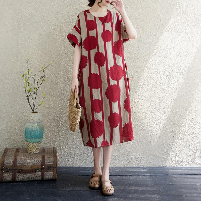 Реальное фото лето новый тонкий хлопок твист свободный короткий рукав жирный мм платье до колена женщины Large size average size
Реальное фото лето новый тонкий хлопок твист свободный короткий рукав жирный мм платье до колена женщины Large size average size