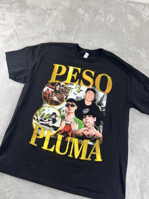 Peso Pluma Unisex T-Shirt XL Black Graphic Tee Playery Tees Heavyweight S
Peso Pluma Unisex T-Shirt XL Black Graphic Tee Playery Tees Heavyweight S
