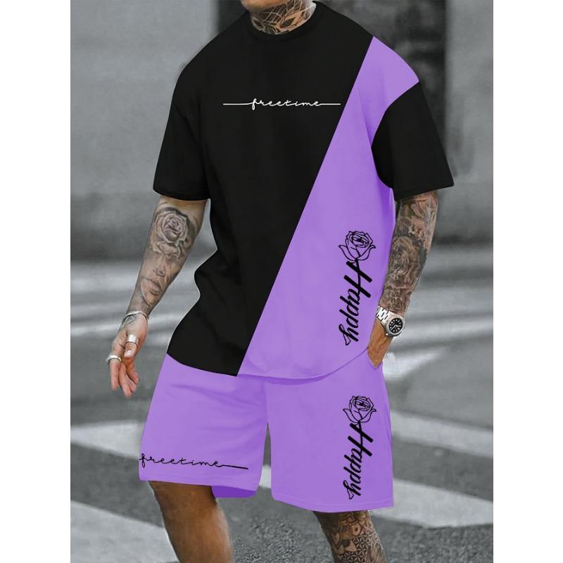 Мужской костюм для активного отдыха, простой, с буквами, с розовым принтом, с круглым вырезом и короткими рукавами, с шортами, модный повседневный костюм из двух частей 6XL
Мужской костюм для активного отдыха, простой, с буквами, с розовым принтом, с круглым вырезом и короткими рукавами, с шортами, модный повседневный костюм из двух частей 6XL