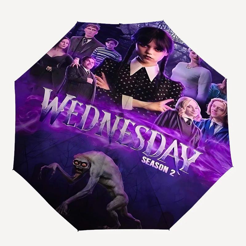 1pc Wednesday Season 2Open/Close Umbrella-Windproof, Compact Travel Umbrella, Sturdy 8-Rib Shaft1069
1pc Wednesday Season 2Open/Close Umbrella-Windproof, Compact Travel Umbrella, Sturdy 8-Rib Shaft1069