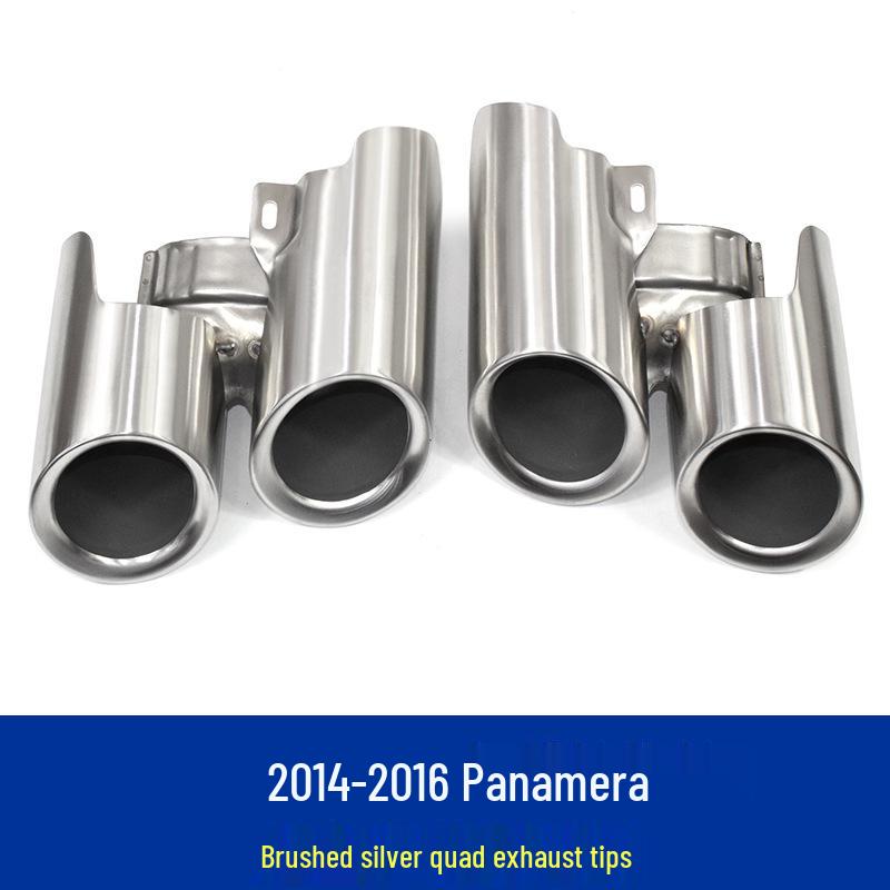 Compatible with 2014-16 Porsche Panamera Quad Exhaust Tips GTS Tail Modification
Compatible with 2014-16 Porsche Panamera Quad Exhaust Tips GTS Tail Modification