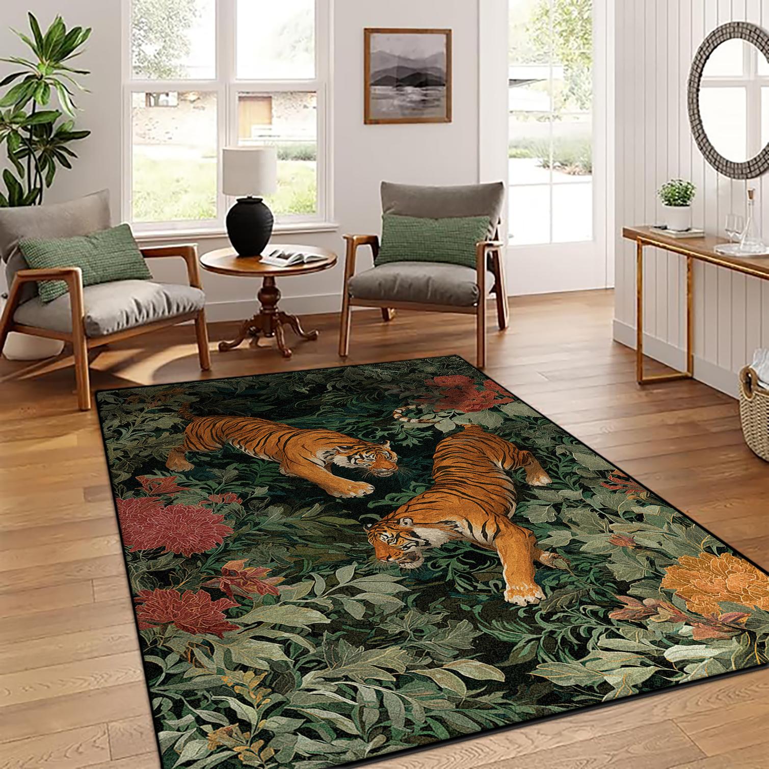 Chinese Style Retro Tiger Pattern Living Room Carpet Oriental Classical Decoration Lounge Sofa Rug Bedroom Non-slip Washable Mat 50x80cm
Chinese Style Retro Tiger Pattern Living Room Carpet Oriental Classical Decoration Lounge Sofa Rug Bedroom Non-slip Washable Mat 50x80cm