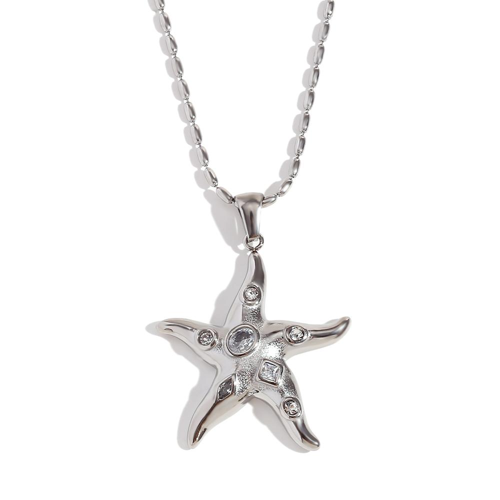 MamacitaSlay Unique Cute Starfish Pendant Sparkling Geometric Zircon Beaded Chain Necklace New stainless steel women s jewelry 40cm серебряный
MamacitaSlay Unique Cute Starfish Pendant Sparkling Geometric Zircon Beaded Chain Necklace New stainless steel women s jewelry 40cm серебряный