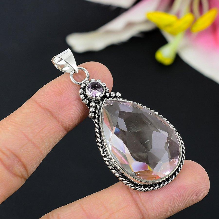 Pink Kunzite Gemstone Handmade 925 Sterling Silver Jewelry Pendant 1.58 KG-163
Pink Kunzite Gemstone Handmade 925 Sterling Silver Jewelry Pendant 1.58 KG-163