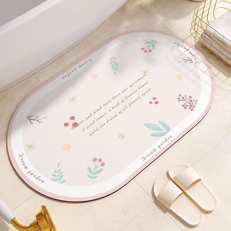 Plant Flowers Girl Heart Bathroom Floor Mat Soft Diatom Mud Bathroom Door Moisture-wicking Slip-resistant Mat for Bathing 40 * 60cm
Plant Flowers Girl Heart Bathroom Floor Mat Soft Diatom Mud Bathroom Door Moisture-wicking Slip-resistant Mat for Bathing 40 * 60cm