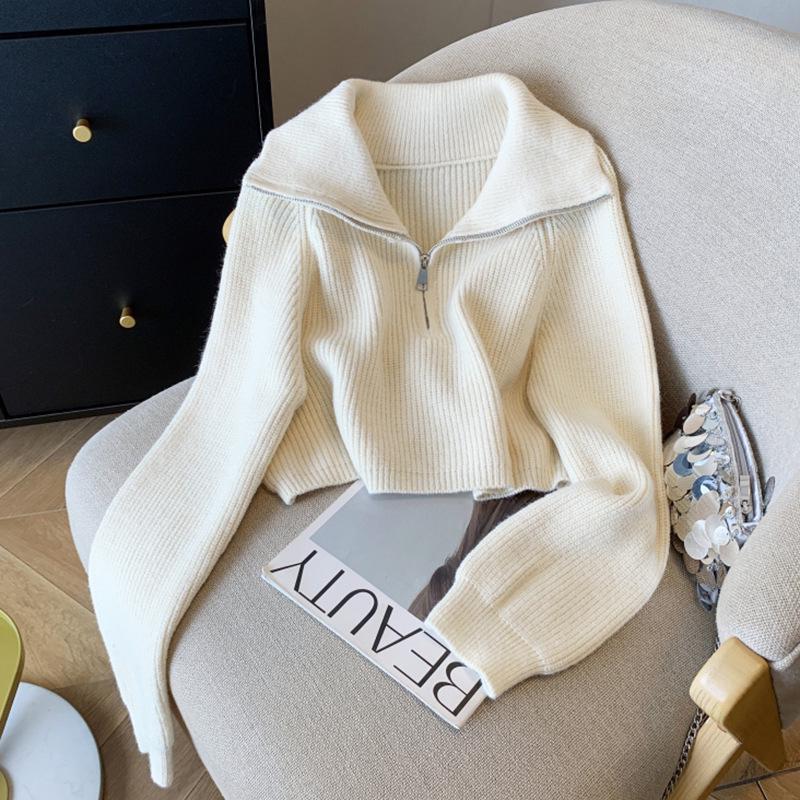 Women s Knitted Half-Zip Sweater - Turn-Down Collar, Long-Sleeve, Short Style for Spring & Autumn S for 40-47.5 kg
Women s Knitted Half-Zip Sweater - Turn-Down Collar, Long-Sleeve, Short Style for Spring & Autumn S for 40-47.5 kg