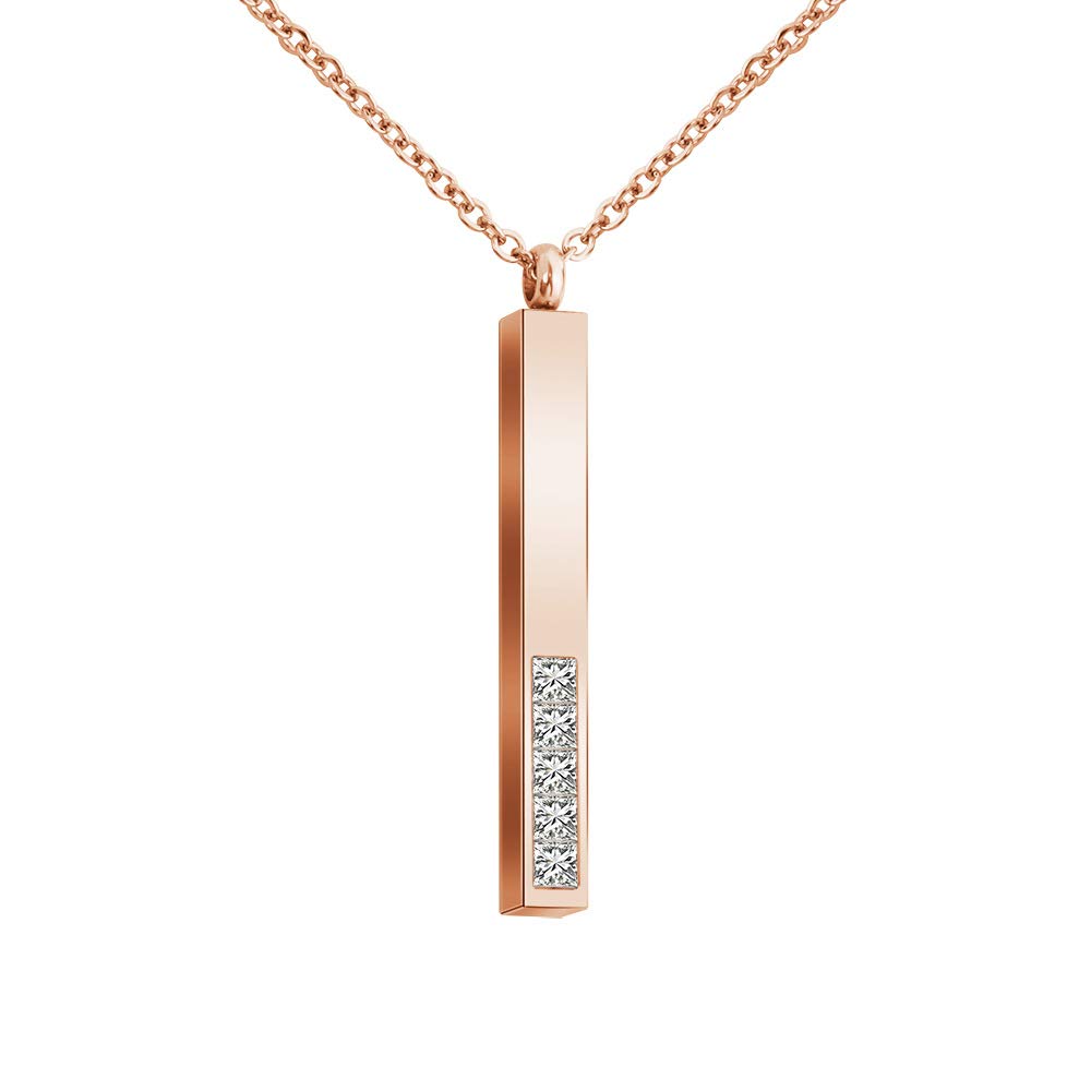 Necklace Popular Simple Pink Gold Zirconia CZ Stick Rectangle Pendant Cute Clavicle Chain Stainless Steel Necklace Elegant Party Birthday Fashion Gift
Necklace Popular Simple Pink Gold Zirconia CZ Stick Rectangle Pendant Cute Clavicle Chain Stainless Steel Necklace Elegant Party Birthday Fashion Gift
