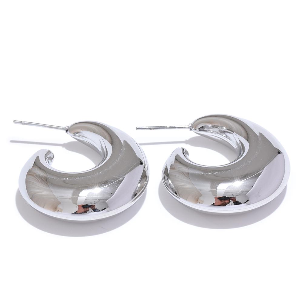 Yhpup Fashion Smooth Stainless Steel Metal C-Shape Chunky Earrings for Women 18K Plated Waterproof Charm Statement Jewelry
Yhpup Fashion Smooth Stainless Steel Metal C-Shape Chunky Earrings for Women 18K Plated Waterproof Charm Statement Jewelry