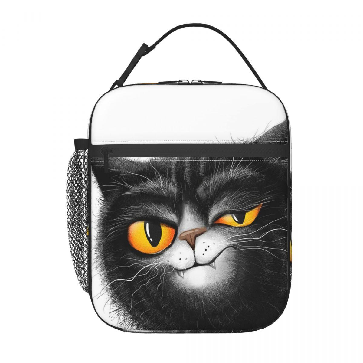 Angry Grumpy Black Cat Cartoon Insulated Lunch Bag for Women Kids Portable Food Boxes Thermal Lunch Box Tote One Size
Angry Grumpy Black Cat Cartoon Insulated Lunch Bag for Women Kids Portable Food Boxes Thermal Lunch Box Tote One Size