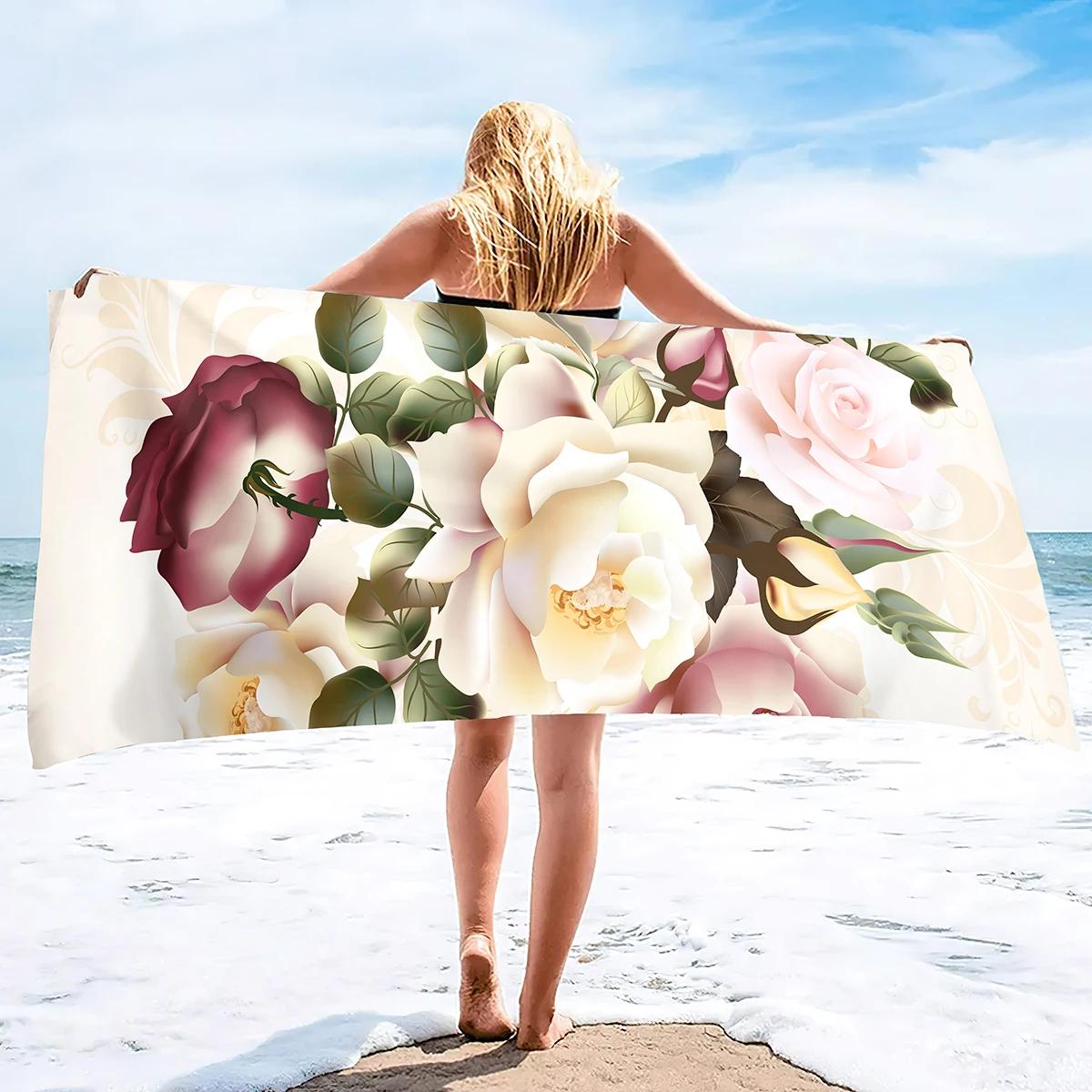 Romantic Rose Beach Towel Microfiber Flower Bath Towel for Yoga Swim Golf Quick Dry Bathroom Kitchen Hand Towels Bikini Cover Up W30*H60(CM)
Romantic Rose Beach Towel Microfiber Flower Bath Towel for Yoga Swim Golf Quick Dry Bathroom Kitchen Hand Towels Bikini Cover Up W30*H60(CM)