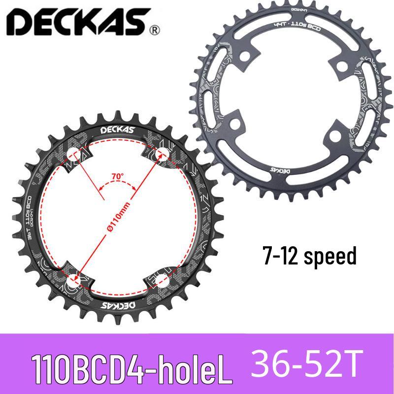 DECKAS 110BCD 4-Bolt Road Bike Chainring, Positive/Negative Teeth, Compatible with Crankset R7000/R8000, Sizes 36T-52T 4 Bolts Included
DECKAS 110BCD 4-Bolt Road Bike Chainring, Positive/Negative Teeth, Compatible with Crankset R7000/R8000, Sizes 36T-52T 4 Bolts Included
