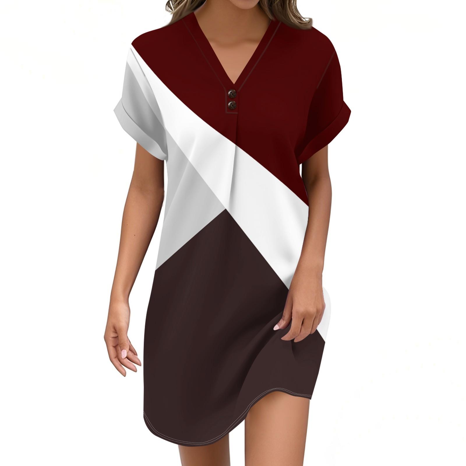 Женские винтажные пуловеры с V-образным вырезом и цветными блоками, повседневные платья на пуговицах XL винный
Женские винтажные пуловеры с V-образным вырезом и цветными блоками, повседневные платья на пуговицах XL винный