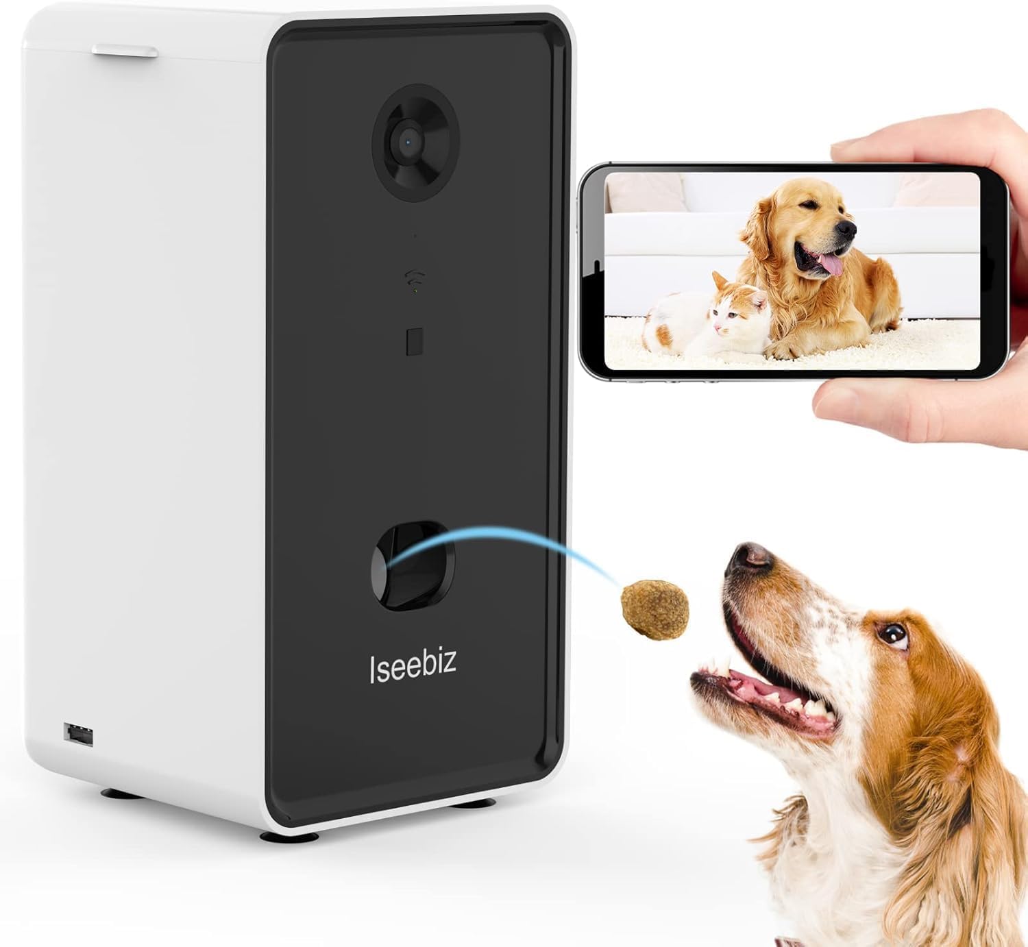 Iseebiz Автоматическое наблюдение за собаками и домашними животными 5G с дистанционным управлением и ночным лаем на 165 градусов. Автоматический смартфон для просмотра и игры с ним. чёрный
Iseebiz Автоматическое наблюдение за собаками и домашними животными 5G с дистанционным управлением и ночным лаем на 165 градусов. Автоматический смартфон для просмотра и игры с ним. чёрный