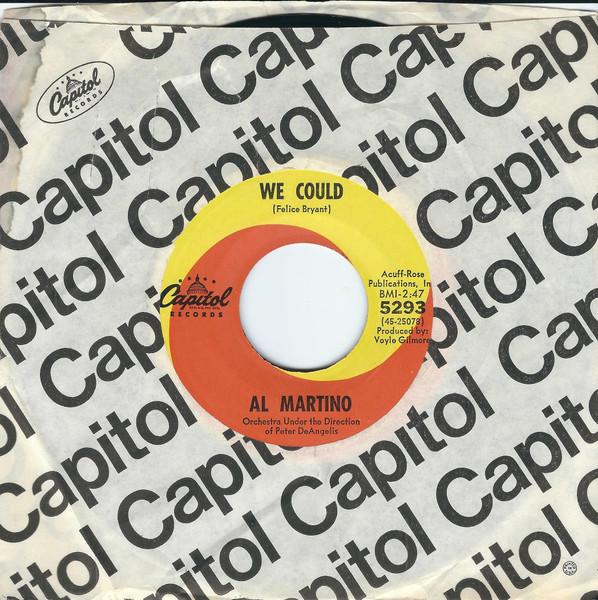 7inch Record AL MARTINO We Could 5293 Capitol Records 1964 US Pop Used
7inch Record AL MARTINO We Could 5293 Capitol Records 1964 US Pop Used
