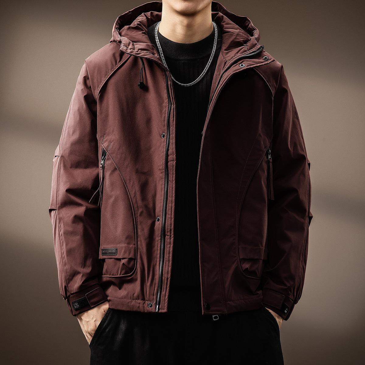 Men s High-end American Style Hooded Cotton Jacket for Autumn Winter - Thickened and Warm Casual Coat M for 110-130 lbs
Men s High-end American Style Hooded Cotton Jacket for Autumn Winter - Thickened and Warm Casual Coat M for 110-130 lbs