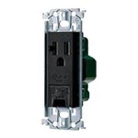Panasonic grounded outlet with embedded earth terminal with metal matte black WTL19313MB 15A/20A frame,
Panasonic grounded outlet with embedded earth terminal with metal matte black WTL19313MB 15A/20A frame,